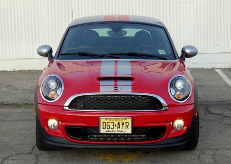 Front end view of Mini Cooper S Coupe