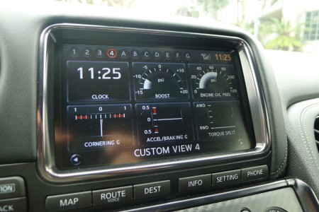 Electronic instrument console of Nissan GT-R Black Edition