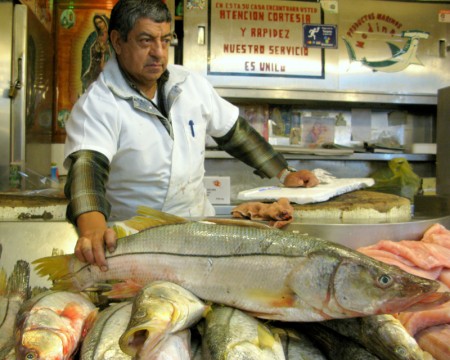Proud fishmonger