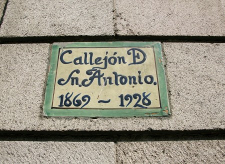 Callejón D Sn Antonio, 1869-1928