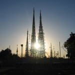 Watts Towers at sunset