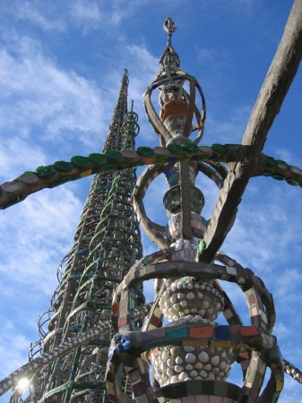 Much of Watts Towers is built from scrap rebar