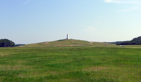 A memorial in Kill Devil Hills marking where many of the Wright Brothers experiments took place