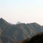 Distant view of Great Wall of China