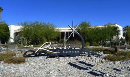 The Front of the Riviera Palm Springs Hotel