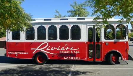 Take a ride with the Riviera Palm Springs Hotel Trolley