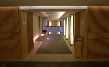 Serene hallway at The Upper House, Hong Kong