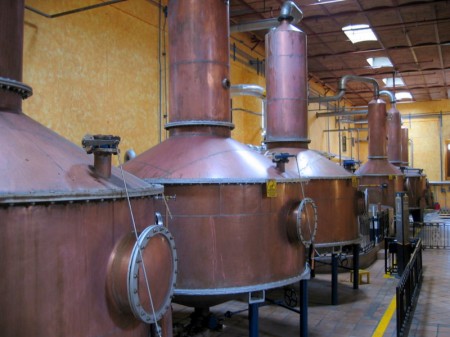 Alembics at the Jose Cuervo Distillery in Tequila, Jalisco
