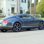 Three-quarter back view of the Bentley Continental GT V8