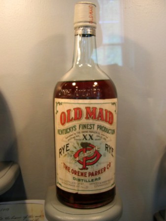 Classic Bottle of Old Maid at the Oscar Getz Museum of Whiskey History in Bardstown, Kentucky