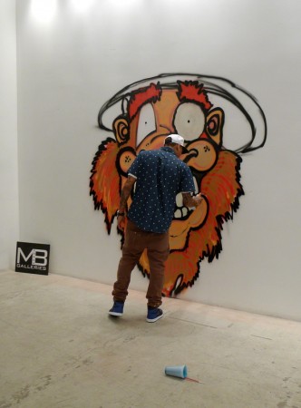 Interactive Mural by Chris Brown at MB Galleries in Los Angeles