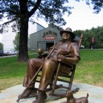 Statue of Booker Noe, Great Grandson of Jim Beam, in Bardstown, Kentucky