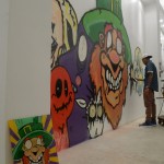 Plexiglass Piece by Mike Farhat Reunited with Original Mural by Chris Brown at MB Galleries