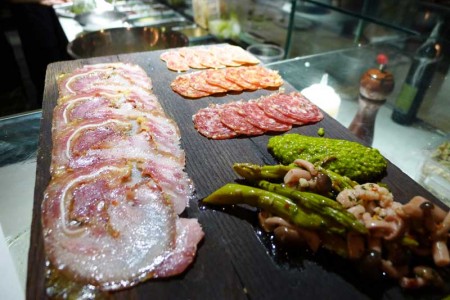 A charcuterie plate served at Bestia in downtown Los Angeles
