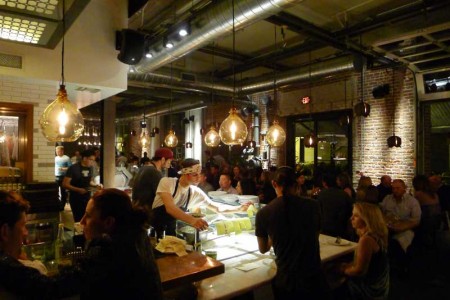 The chefs hustle and bustle at Bestia in downtown Los Angeles
