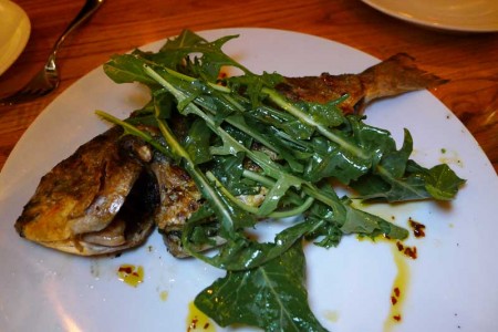 A grilled whole orata served at Bestia in downtown Los Angeles