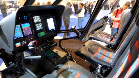 airbus helicopter EC130 T2 cockpit interior