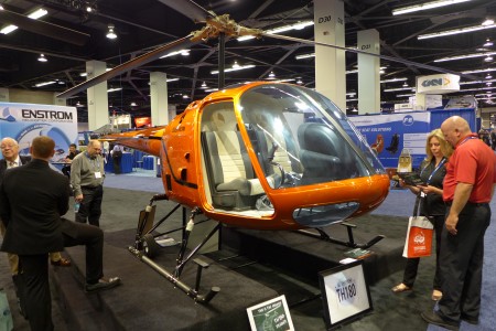 orange enstrom 2 place helicopter