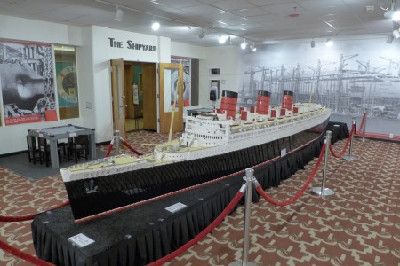 A replica of the Queen Mary made out of Legos
