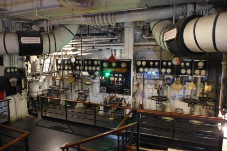 The one remaining engine room on The Queen Mary