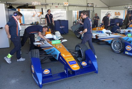 Formula E Team Aguri garage in Long Beach