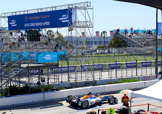 A view of the 2016 Faraday Future Formula E Long Beach ePrix race track